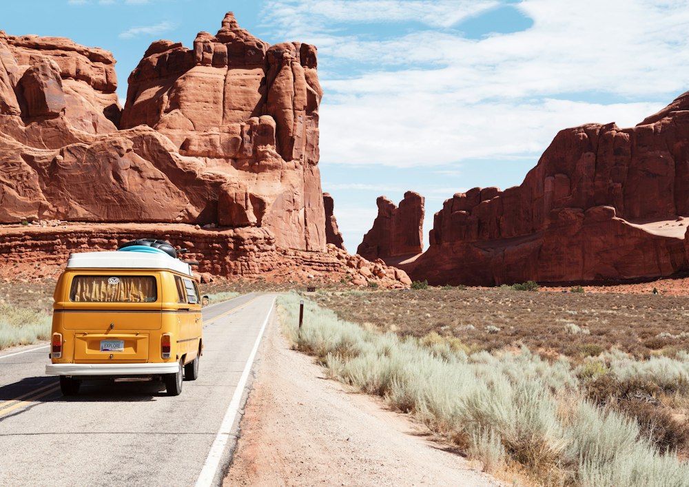Road through desert