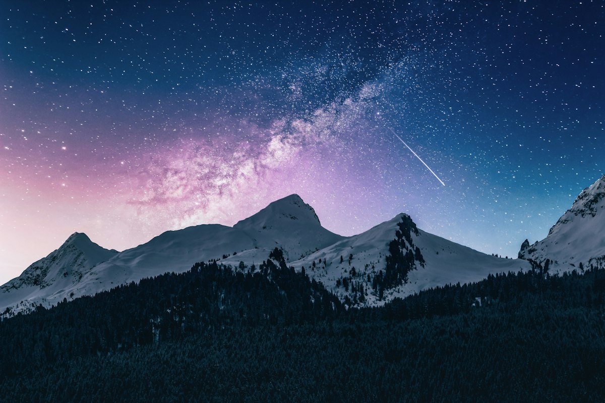 Stargazing in desert